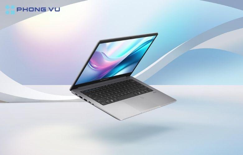 Laptop Asus ExpertBook P1 P1403CVA-I516-63WS sở hữu màn hình 14 inch, đủ rộng để hiển thị hình ảnh
