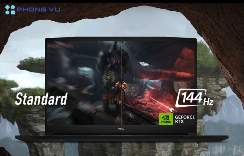 Laptop MSI Katana 15 B13UDXK-2269VN_16G cho hiển thị hình ảnh ổn định, không bị hiện tượng xé hình trong quá trình chạy các ứng dụng như game và đồ họa