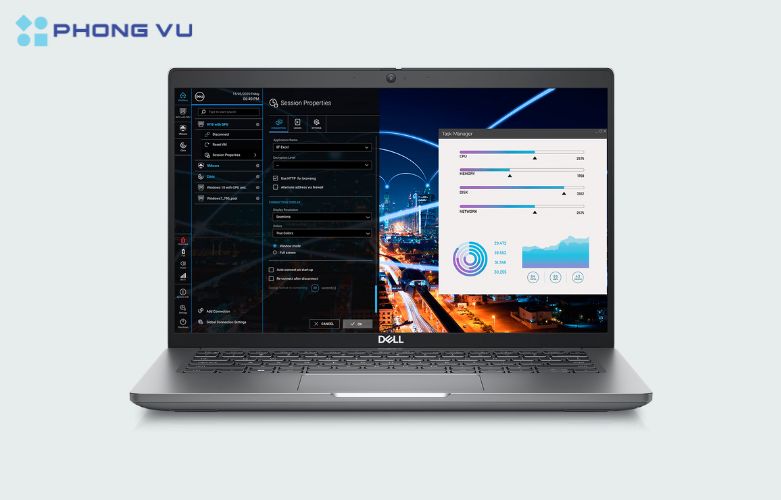 Laptop Dell Latitude 5450 giúp người dùng tương tác với máy tính hiệu quả hơn nhờ vào bàn phím và touchpad hiện đại
