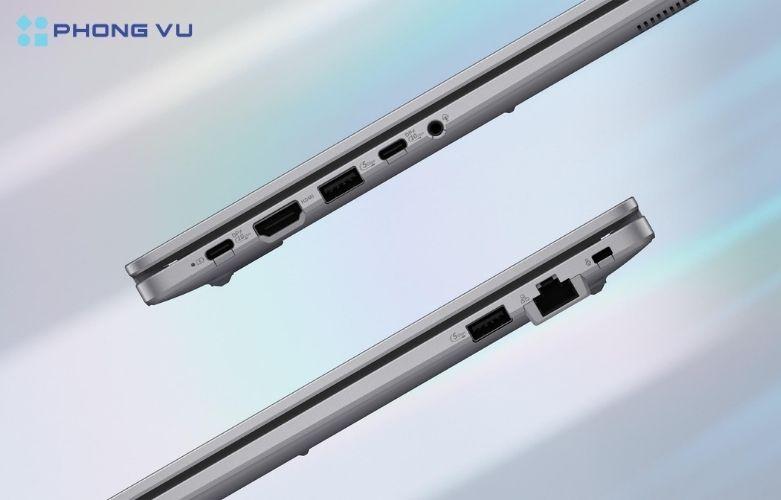 Nhờ vào sự đa dạng trong kết nối, Asus ExpertBook P1 đảm bảo khả năng kết nối linh hoạt, hỗ trợ tối đa cho công việc và giải trí của người dùng