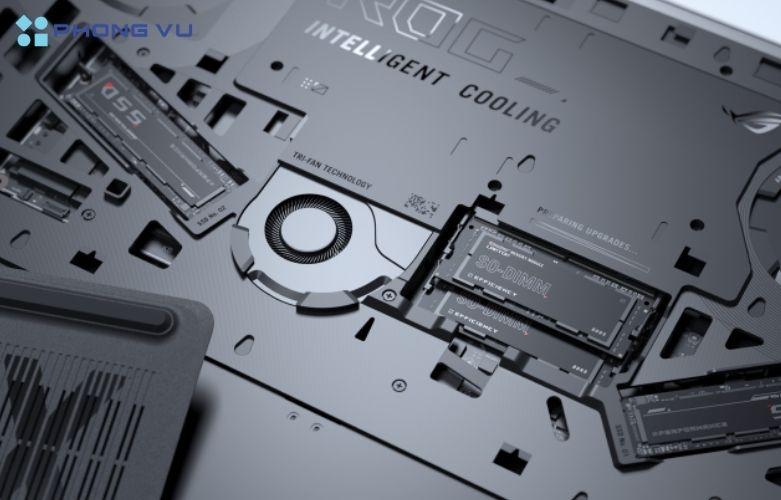 RAM và ổ cứng dung lượng cao đảm bảo Laptop Asus ROG Strix SCAR 18 G835LX-SA193W có thể hoạt động đa nhiệm tốt, mở rộng không gian lưu trữ