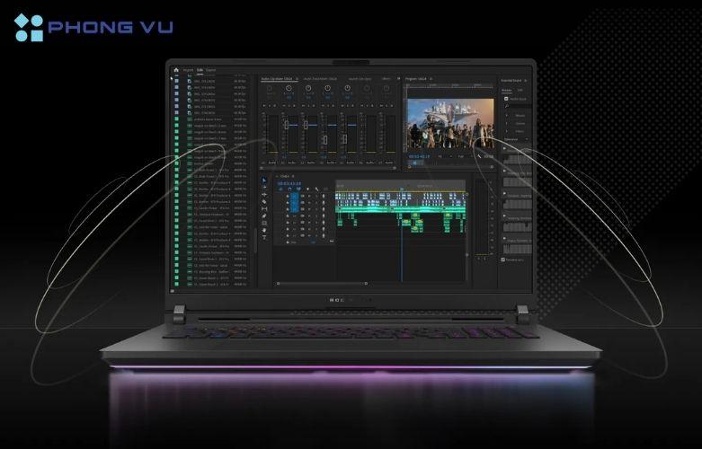 Nhờ sự kết hợp giữa phần cứng cao cấp và công nghệ tiên tiến, Asus ROG Strix SCAR 18 mang đến trải nghiệm âm thanh chất lượng cao, phù hợp cho cả giải trí lẫn công việc