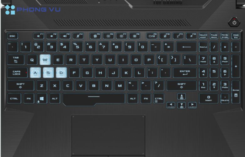 Với thiết kế công thái học, bàn phím của Laptop ASUS TUF Gaming A15 FA506NCR-HN047W không chỉ tối ưu cho gaming mà còn phù hợp cho làm việc, học tập trong thời gian dài mà không gây mỏi tay