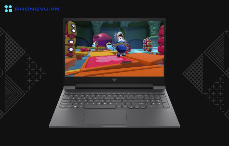 HP Victus 16-R0302TX được trang bị màn hình IPS 16.1 inch với độ phân giải Full HD (1920 x 1080) và tần số quét 144Hz cao