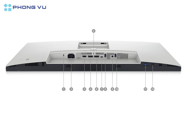 Nhờ hệ thống cổng kết nối phong phú, Màn hình Dell UltraSharp U2724D 27 inch mang đến sự linh hoạt tối đa cho người dùng, giúp dễ dàng mở rộng hệ thống làm việc và nâng cao hiệu suất công việc