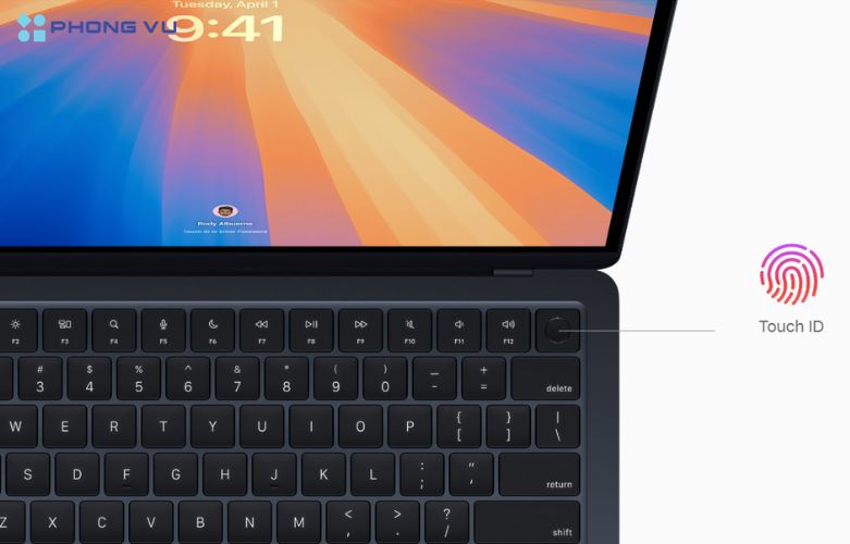 Magic Keyboard có đèn nền, tích hợp Touch ID cho thao tác nhanh chóng và bảo mật