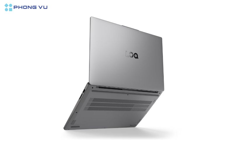 Thiết kế Laptop Lenovo LOQ 15IAX9E gaming mạnh mẽ, hiển thị sắc nét, màn hình 15.6" Full HD IPS, 144Hz, 100% sRGB, nâng tầm trải nghiệm hình ảnh