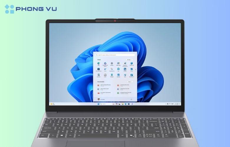 Laptop Lenovo IdeaPad Slim 3 15IRH10 - 83K1000GVN mang thiết kế mỏng nhẹ không làm giảm đi tính tiện dụng
