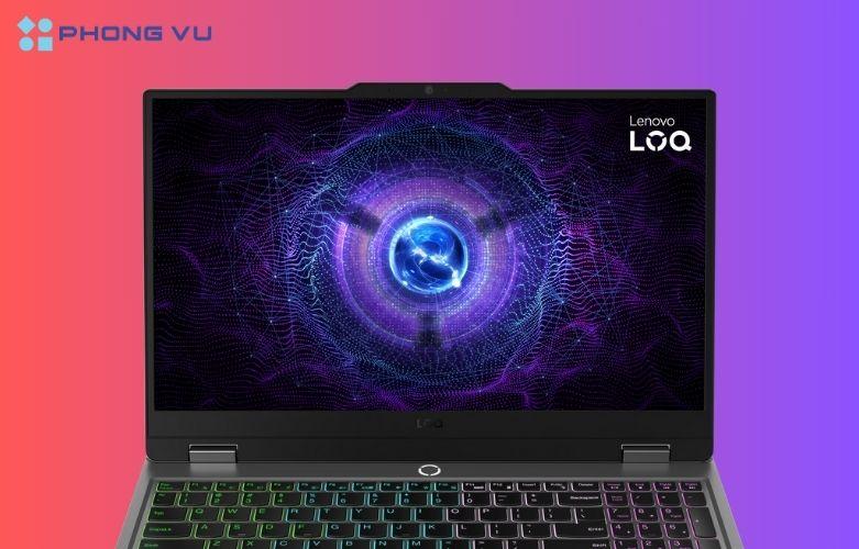 Laptop Lenovo LOQ 15IRX9 - 83DV012LVN sở hữu màn hình chất lượng cao, tăng trải nghiệm hình ảnh cho game thủ chuyên nghiệp
