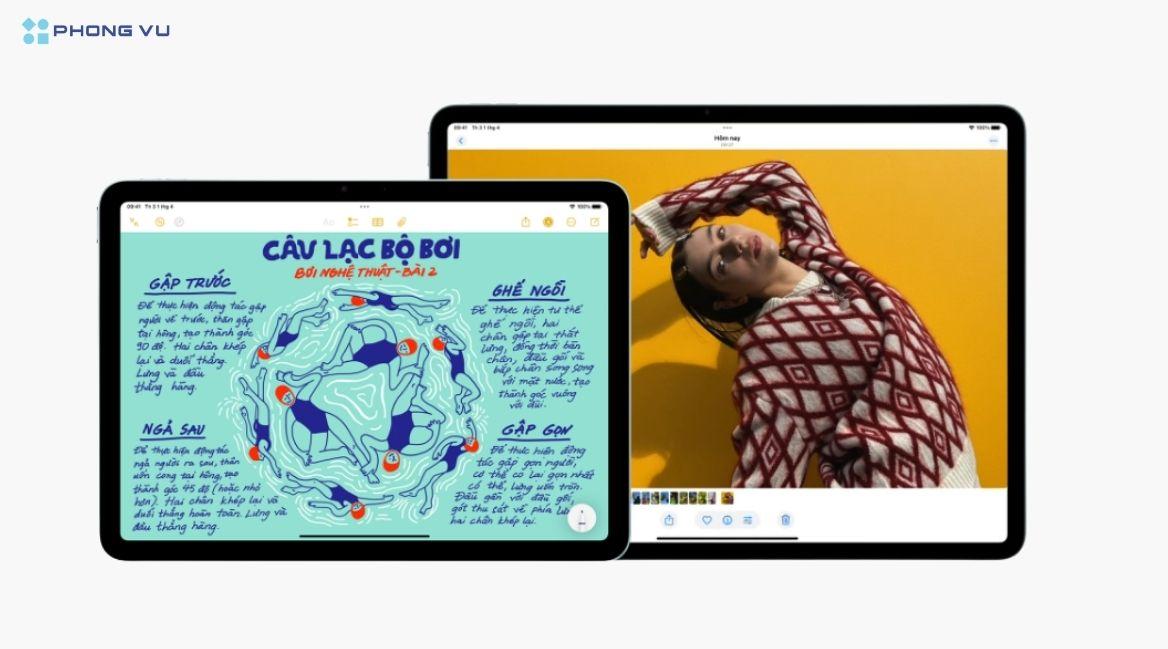 iPad Air M3 13 inch mở rộng không gian hiển thị, đáp ứng tốt cho công việc đa nhiệm hay sáng tạo nội dung