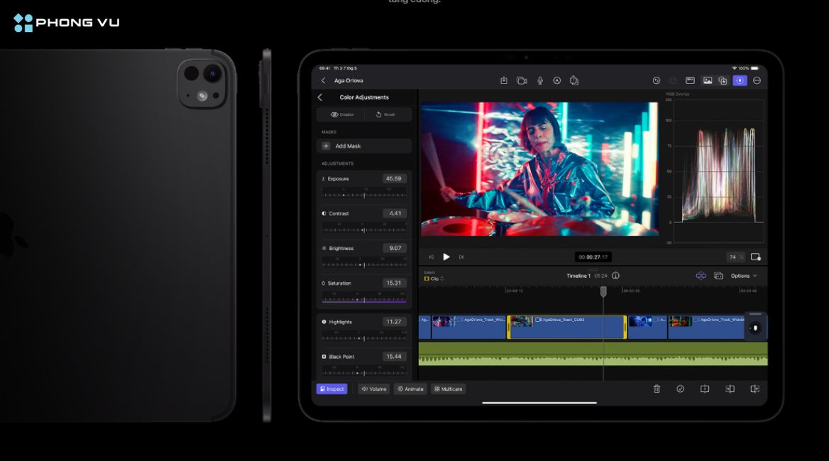  iPad Pro có thể chỉnh sửa và chia sẻ ngay lập tức với chất lượng chuyên nghiệp