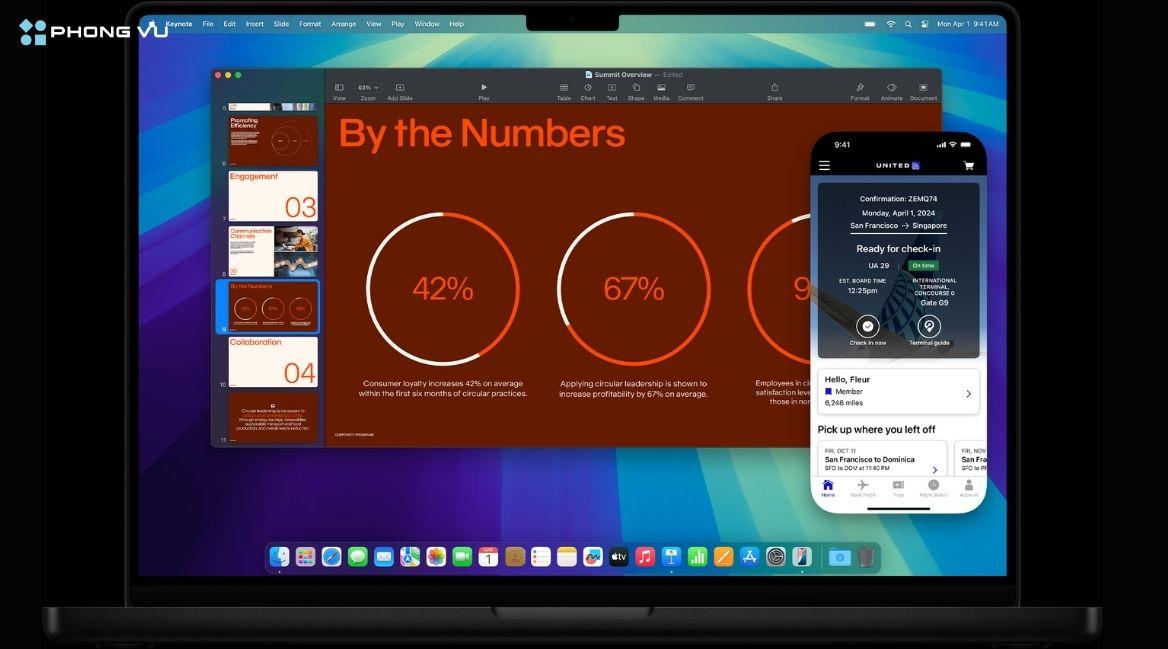 Hệ sinh thái Apple mang đến trải nghiệm liền mạch giúp làm việc dễ dàng giữa các thiết bị 