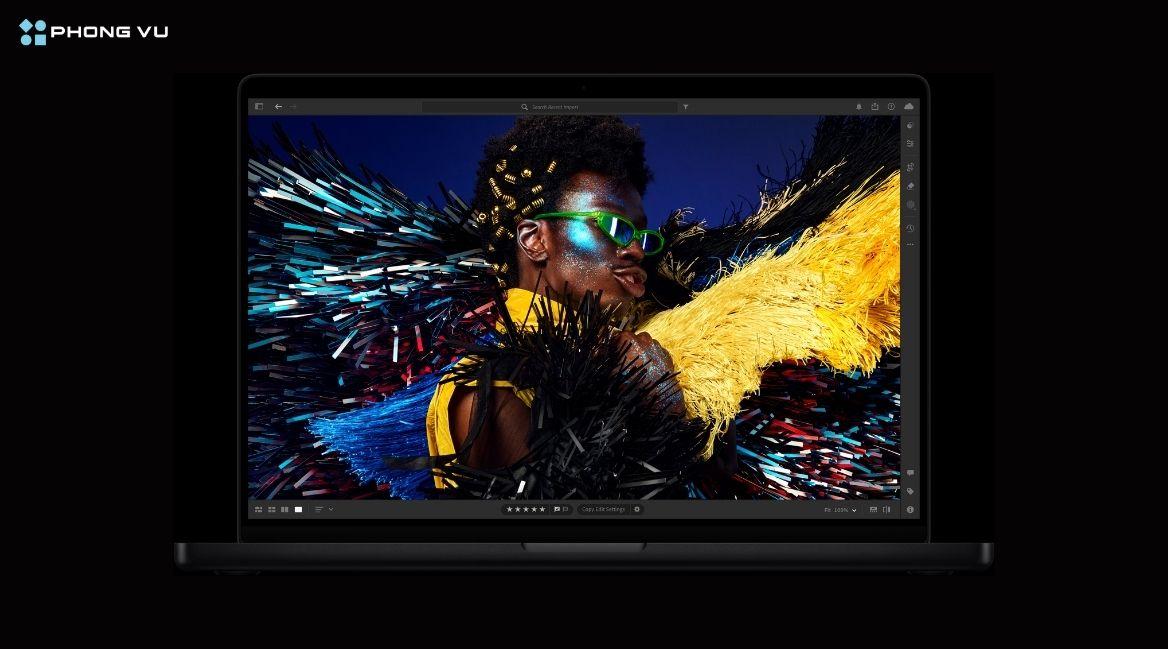 Màn hình Liquid Retina XDR 16,2 inch cho hình ảnh sắc nét, màu sắc chính xác và độ sáng vượt trội