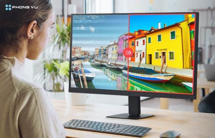 Hình ảnh hiển thị chân thực, sắc nét từng chi tiết nhờ dải màu sắc sống động