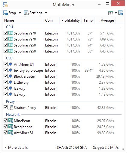 Программа MultiMiner 