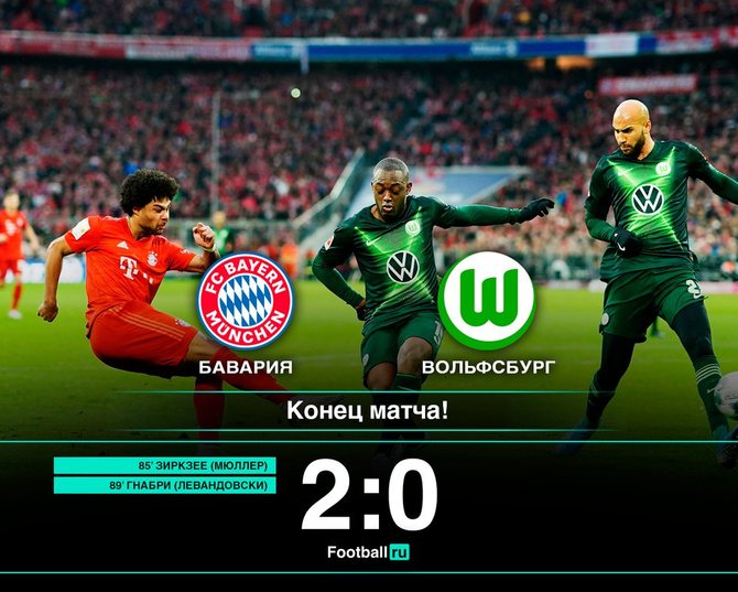 Бавария обыграла Вольфсбург – 2:0/ football.ru