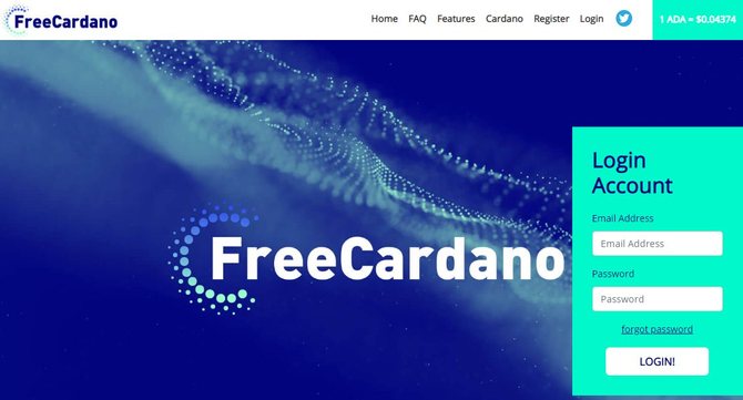 Кран криптовалют FreeCardano