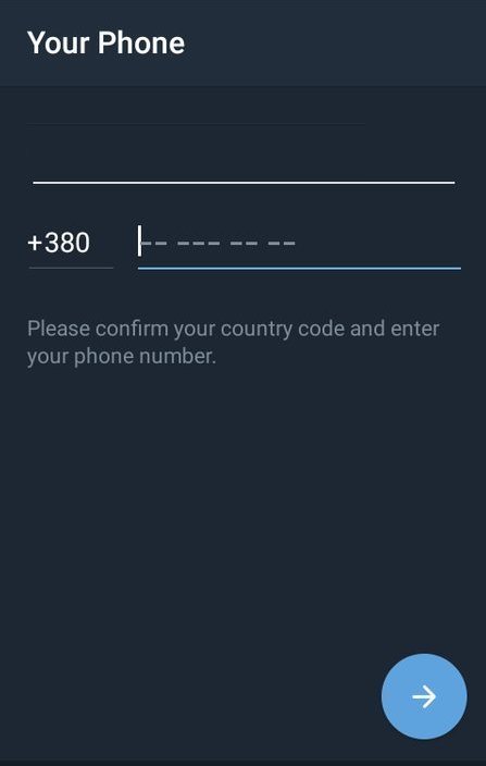 telegram login phone number