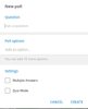 Poll context menu in Telegram