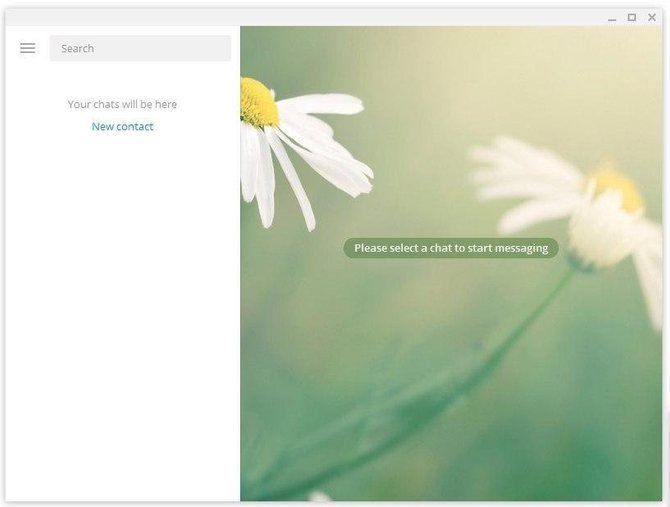 Интерфейс мессенджера Telegram