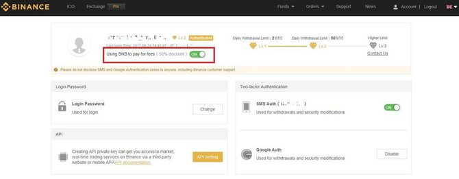 Как уменьшить комиссию за счет BNB