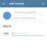 Add a contact to Telegram