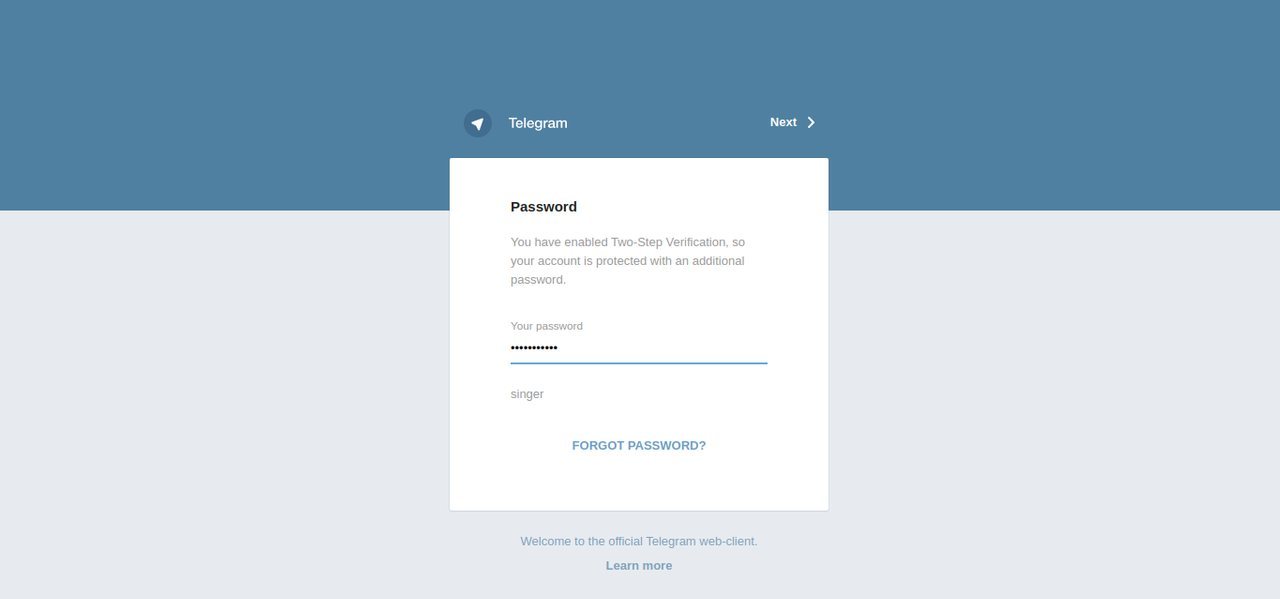 web telegram login