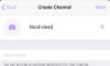Creating a channel in Telegram on iOS