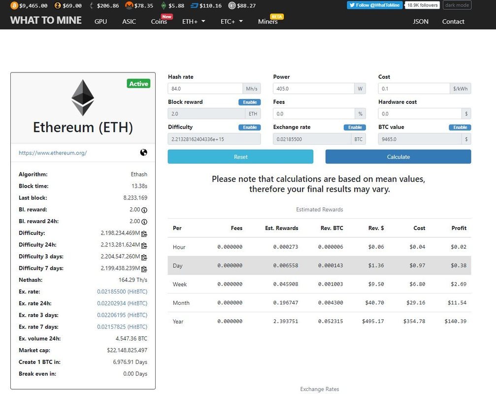 how to estimate mining cost per day cryptocurrency