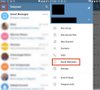 Telegram menu on Android