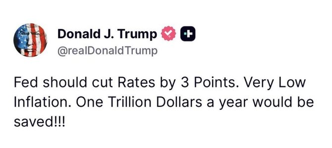 Пост Трампа в его соцсети.