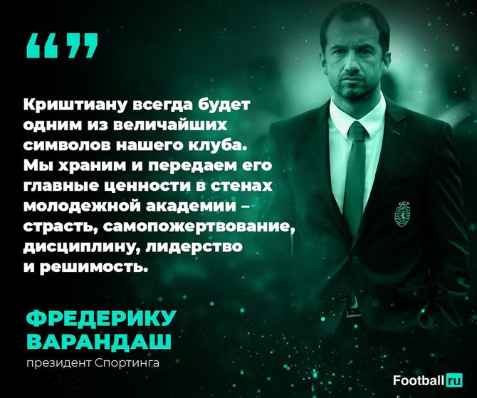 Президент Спортинга о переименовании стадиона в честь Роналду/Football.ru