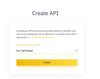 Creating a new API key for Binance