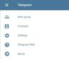 Telegram online menu 
