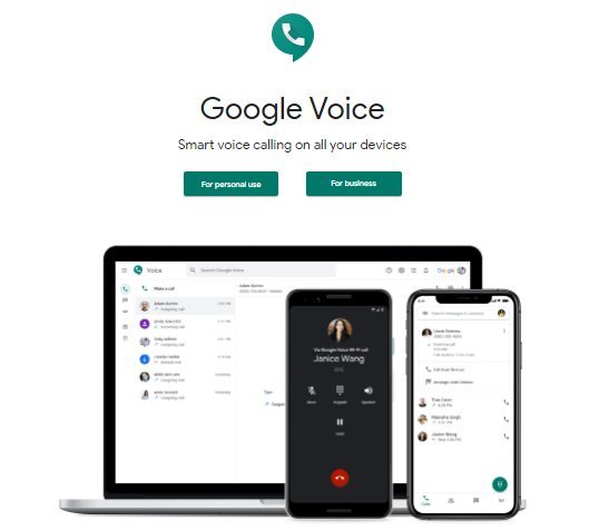Страница Google Voice