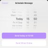 Select a time to send a schedule message