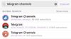 Search for telegram channels