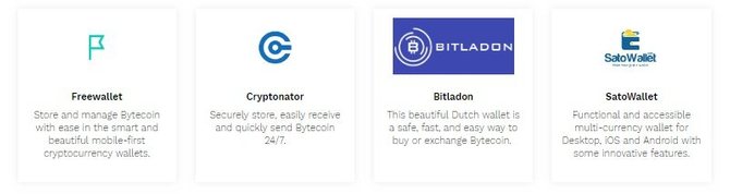 перечень неофициальных кошельков для хранения bytecoin // источник: bytecoin.org 