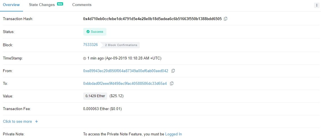 Содержимое транзакций Ethereum