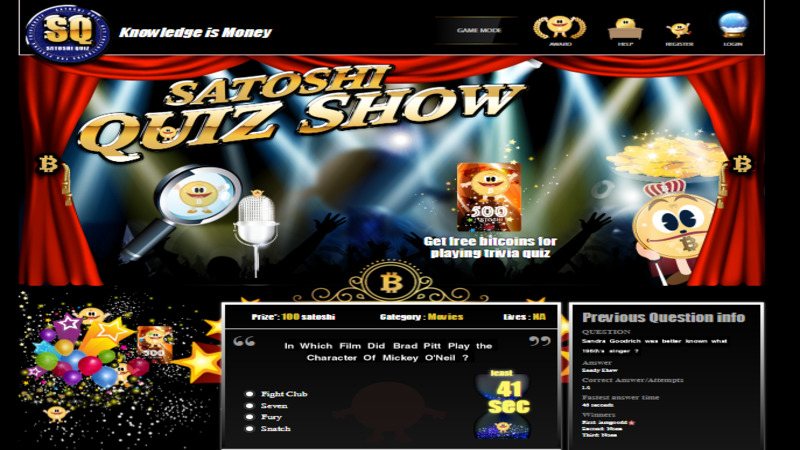 Биткоин-кран Satoshi Quiz
