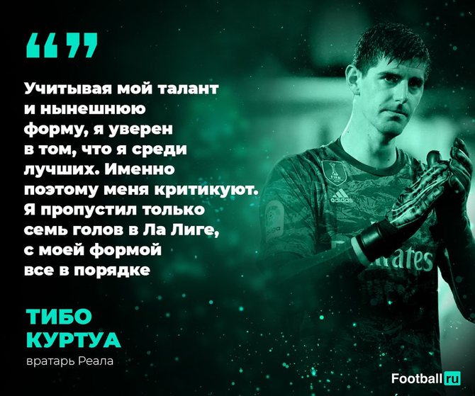 Тибо Куртуа ответил на критику в свой адрес/ Football.ru