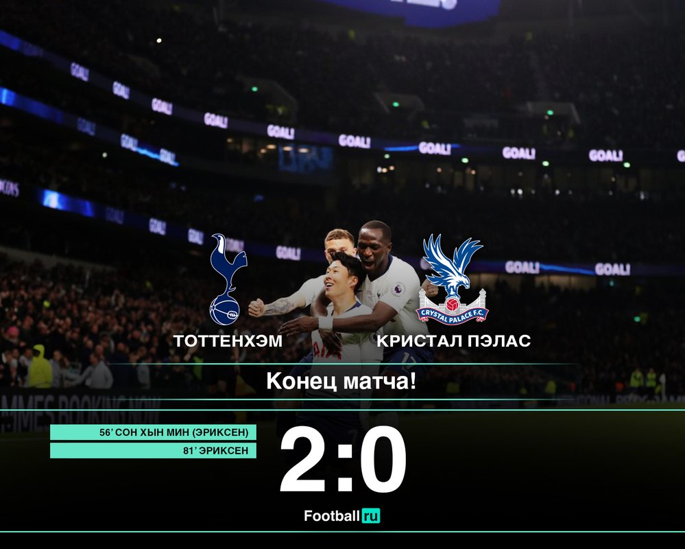 Тоттенхэм - Кристал Пэлас 2:0