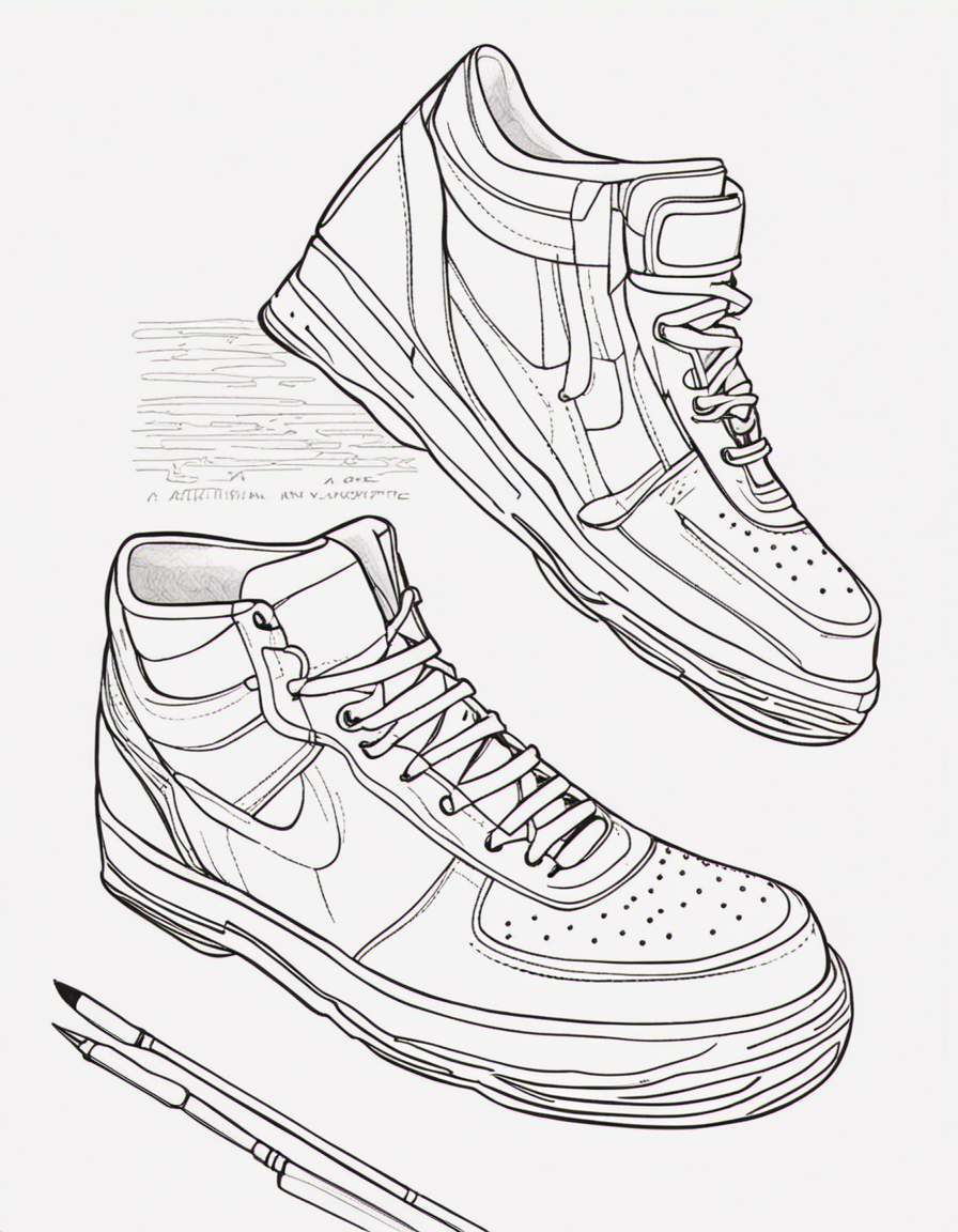 shoe for adults coloring page