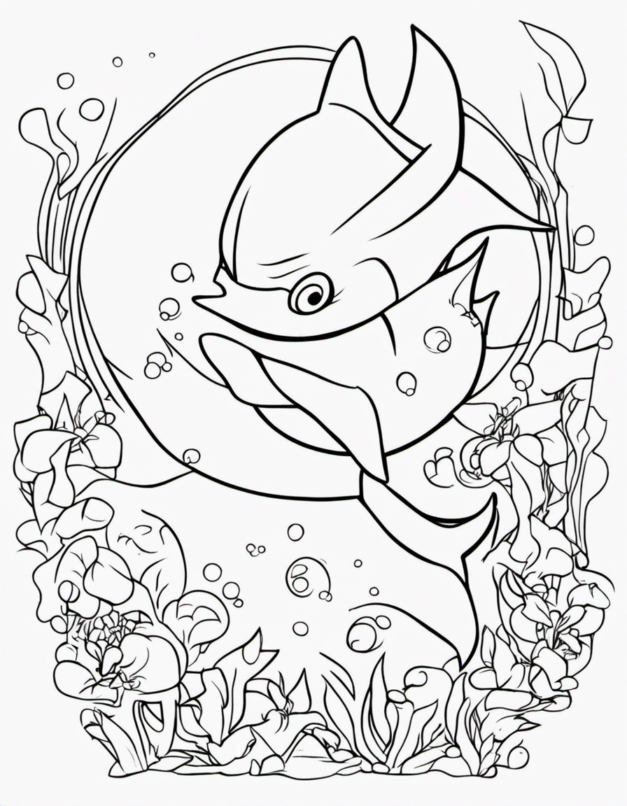 baby shark for adults coloring page