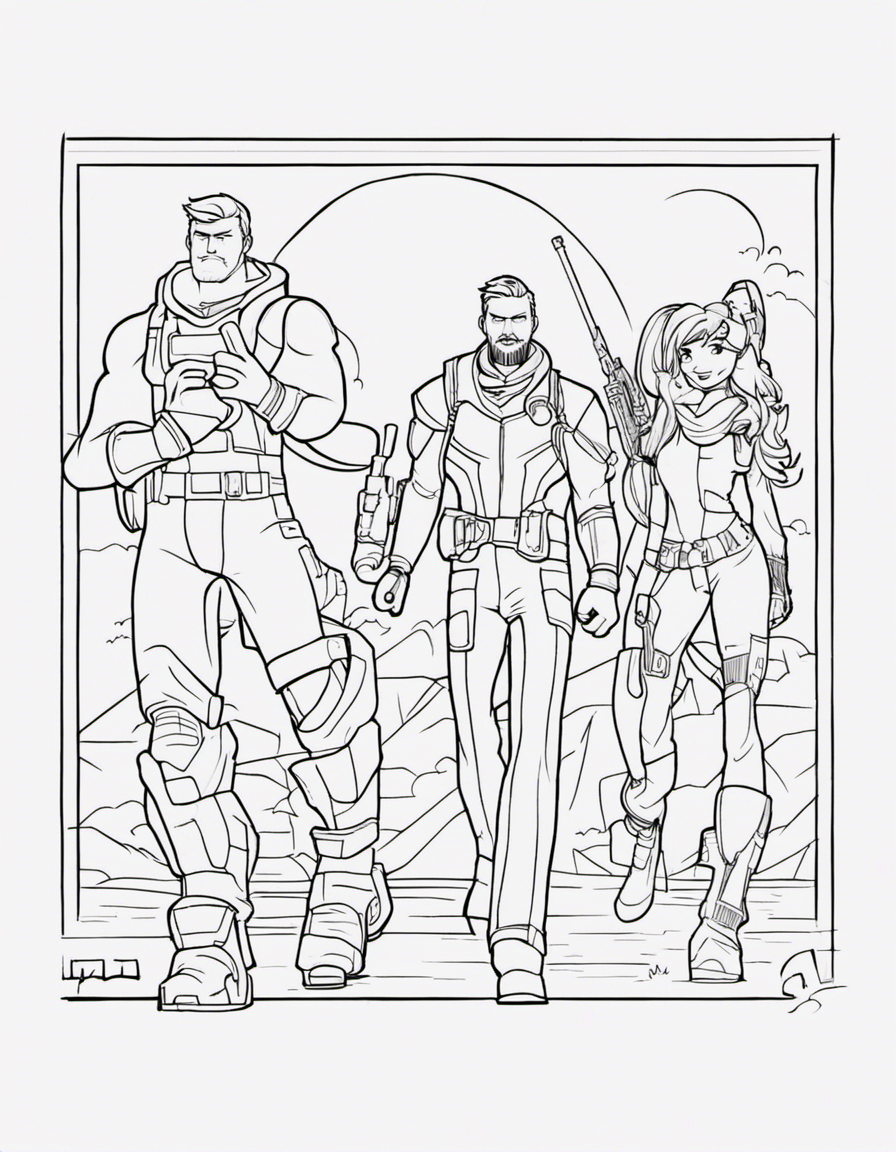 cartoon fortnite coloring page