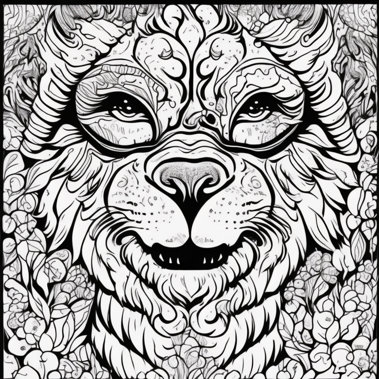 leão para colorir coloring page