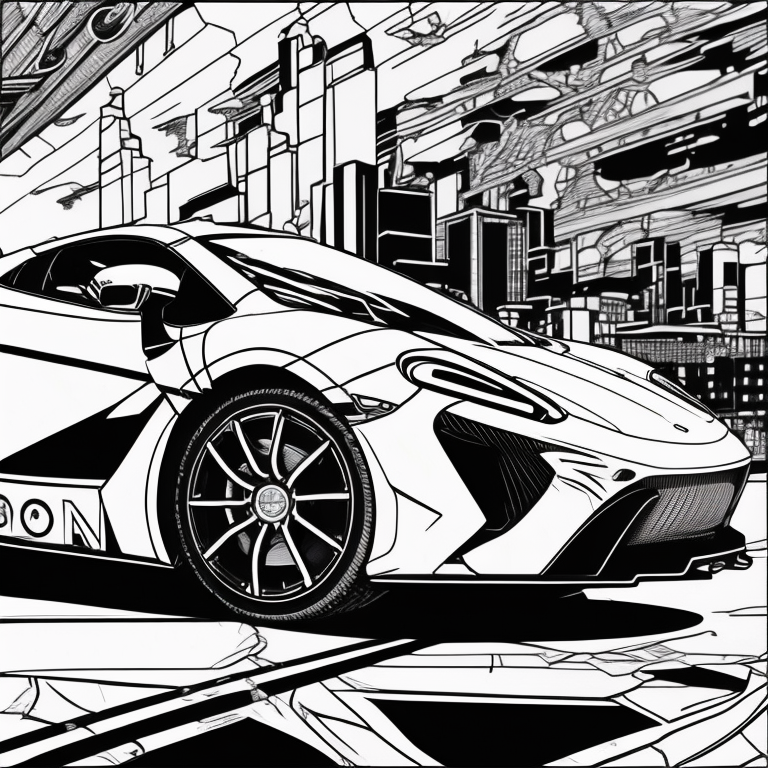 spider man whith a mclaren coloring page