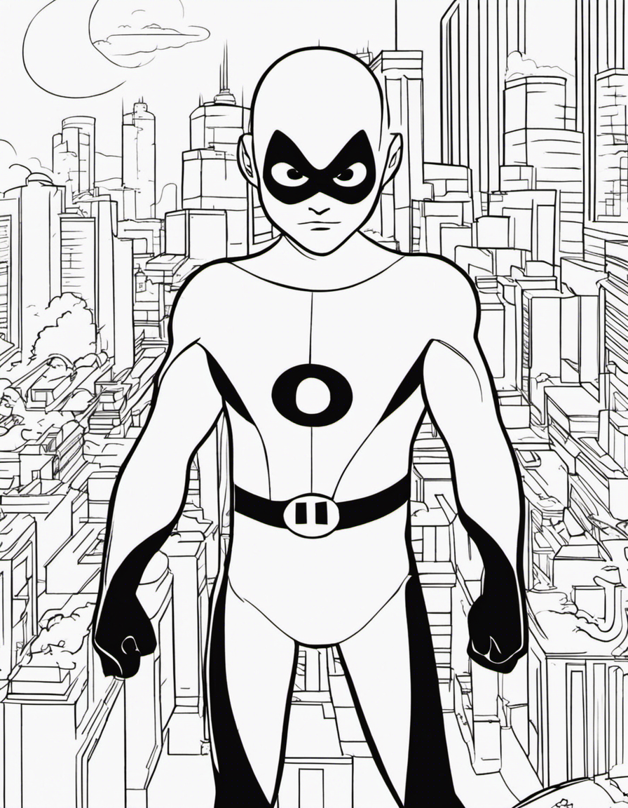 cartoon incredibles coloring page