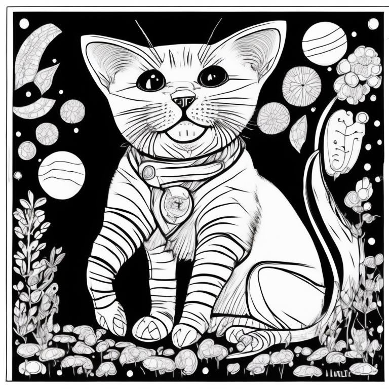 desenhe um gato pulando telhado de casas a noite. Desenhe com estilo realista coloring page