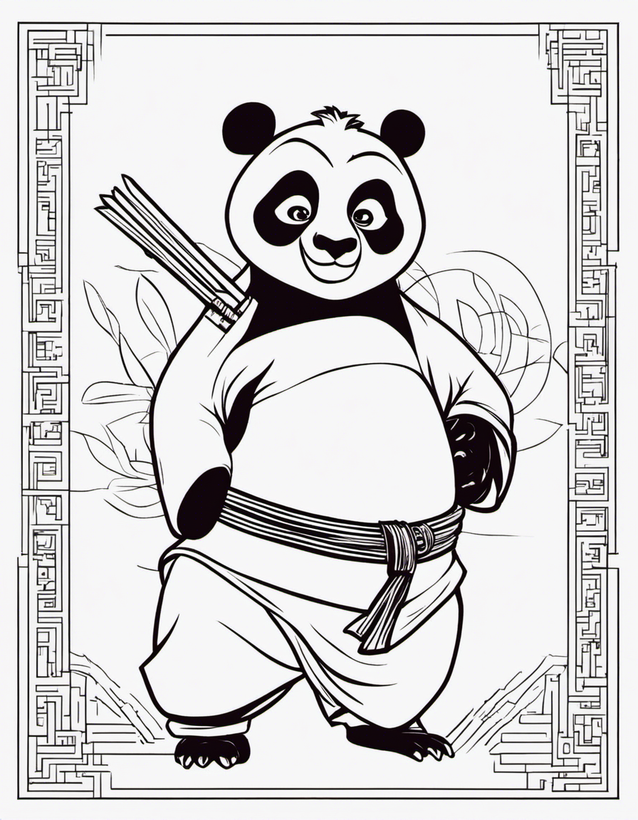 kung fu panda coloring page